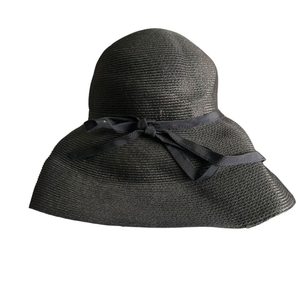 ERIC‎ JAVITS Packable Wide Brim Hat Black - Picture 2 of 4